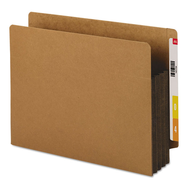Smead™ Redrope Drop-Front End Tab File Pockets, Fully Lined 6.5" High Gussets, 3.5" Expansion, Letter Size, Redrope/Brown, 10/Box (SMD73681)