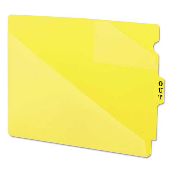 Smead™ End Tab Poly Out Guides, Two-Pocket Style, 1/3-Cut End Tab, Out, 8.5 x 11, Yellow, 50/Box (SMD61966)