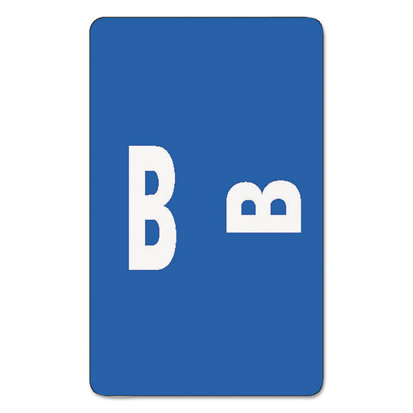Smead AlphaZ Color-Coded Second Letter Alphabetical Labels, B, 1 x 1.63, Dark Blue, 10/Sheet, 10 Sheets/Pack (SMD67172) Pack of 100