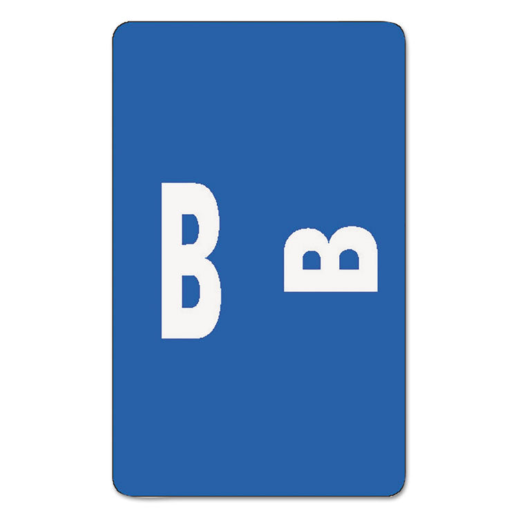 Smead AlphaZ Color-Coded Second Letter Alphabetical Labels, B, 1 x 1.63, Dark Blue, 10/Sheet, 10 Sheets/Pack (SMD67172) Pack of 100