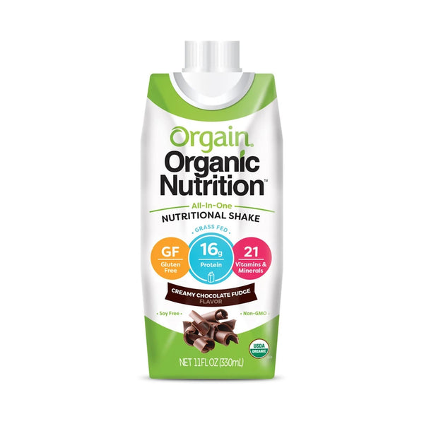 Orgain® Organic Nutritional Shake Oral Supplement Creamy Chocolate Fudge Flavor Liquid 11 oz. Carton (1039287_CS) 12/CS