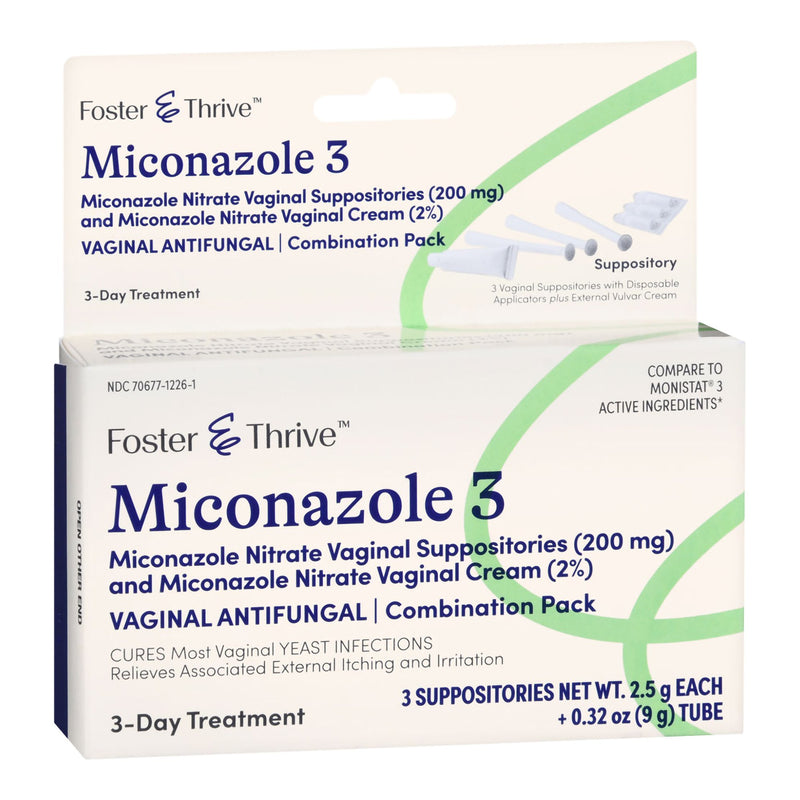 Foster & Thrive™ Vaginal Antifungal Kit 2% Strength / 200 mg Cream / Suppository (1244989_EA) 1/EA