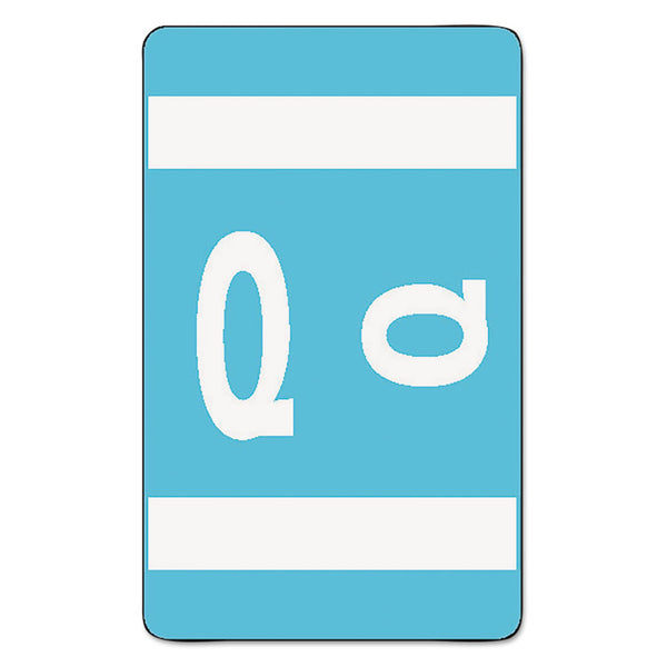 Smead™ AlphaZ Color-Coded Second Letter Alphabetical Labels, Q, 1 x 1.63, Light Blue, 10/Sheet, 10 Sheets/Pack (SMD67187)