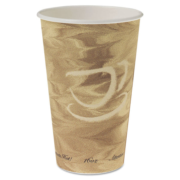 SOLO® Mistique Hot Paper Cups, 16 oz, Brown, 50/Sleeve, 20 Sleeves/Carton (SCC316MS)