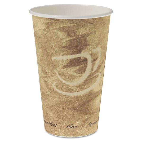 SOLO® Mistique Hot Paper Cups, 16 oz, Brown, 50/Sleeve, 20 Sleeves/Carton (SCC316MS) Case of 1000