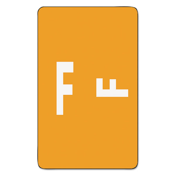Smead™ AlphaZ Color-Coded Second Letter Alphabetical Labels, F, 1 x 1.63, Orange, 10/Sheet, 10 Sheets/Pack (SMD67176)