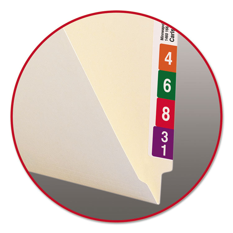 Smead™ Heavyweight Manila End Tab Folders, 9.5" High Front, Straight Tabs, Legal Size, 0.75" Expansion, Manila, 100/Box (SMD27100) Box of 100