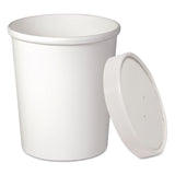 SOLO® Flexstyle Double Poly Food Combo Packs, 32 oz, White, Paper, 25 Cups and 25 Lids/Pack, 10 Packs/Carton (SCCKHB32A)