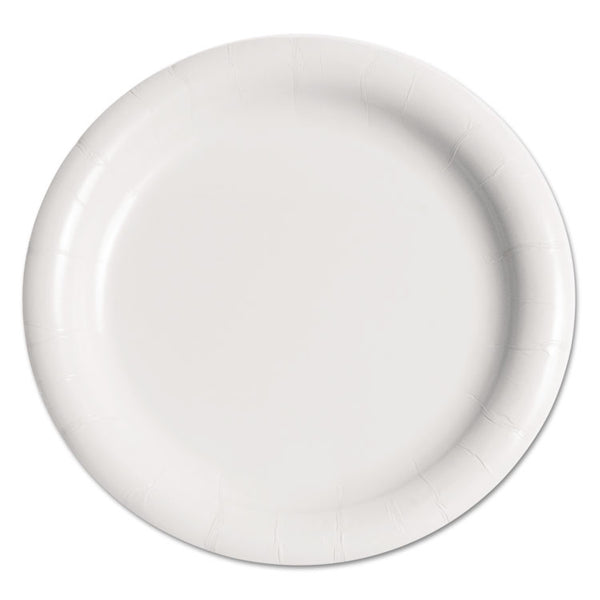 SOLO® Bare Eco-Forward Clay-Coated Mediumweight Paper Plate, 9" dia, White, 125/Pack, 4 Packs/Carton (SCCMWP9B)