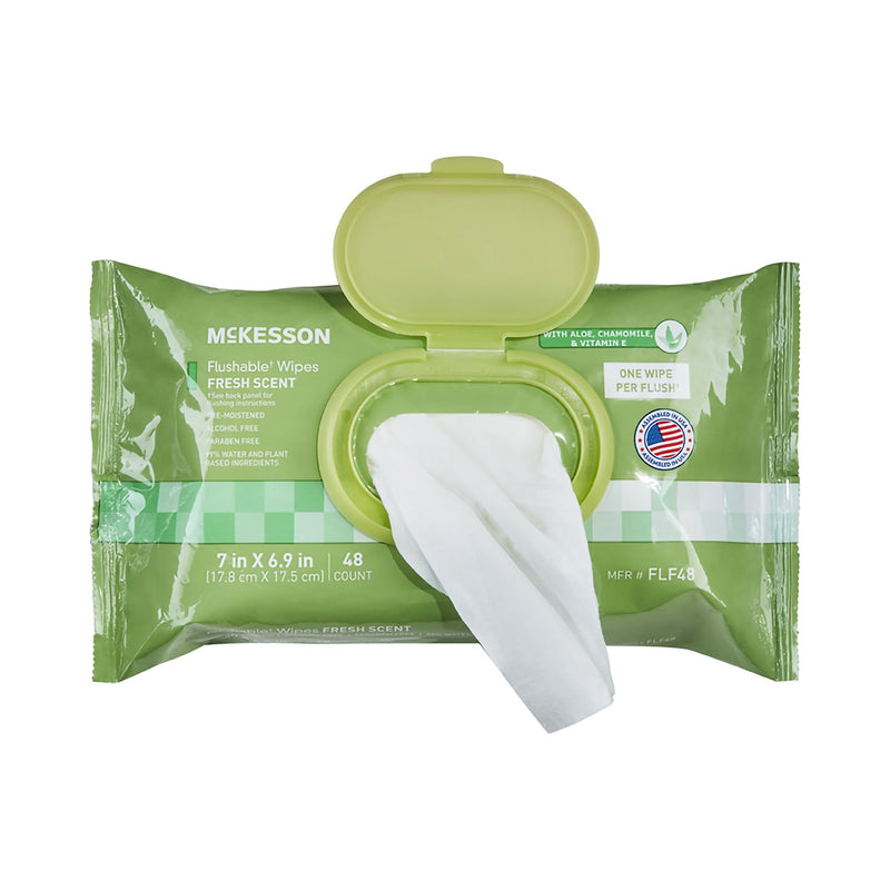 McKesson Flushable Personal Wipe Soft Pack Scented 48 Count (1241750_CS) 576/CS