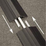 D-Line® Medium-Duty Floor Cable Cover, 2.75 x 0.5 x 6 ft, Black (DLNFC68B) Each