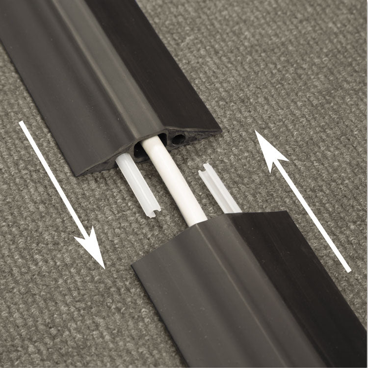 D-Line® Medium-Duty Floor Cable Cover, 2.75 x 0.5 x 6 ft, Black (DLNFC68B) Each