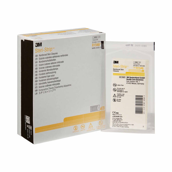 Steri-Strip™ Skin Closure Strip 1 X 5 Inch Nonwoven Material Reinforced Strip White (5967_EA) 1/EA