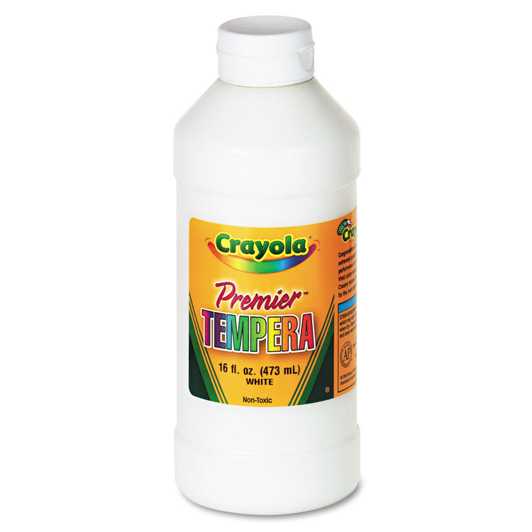 Crayola® Premier Tempera Paint, White, 16 oz Bottle (CYO541216053)