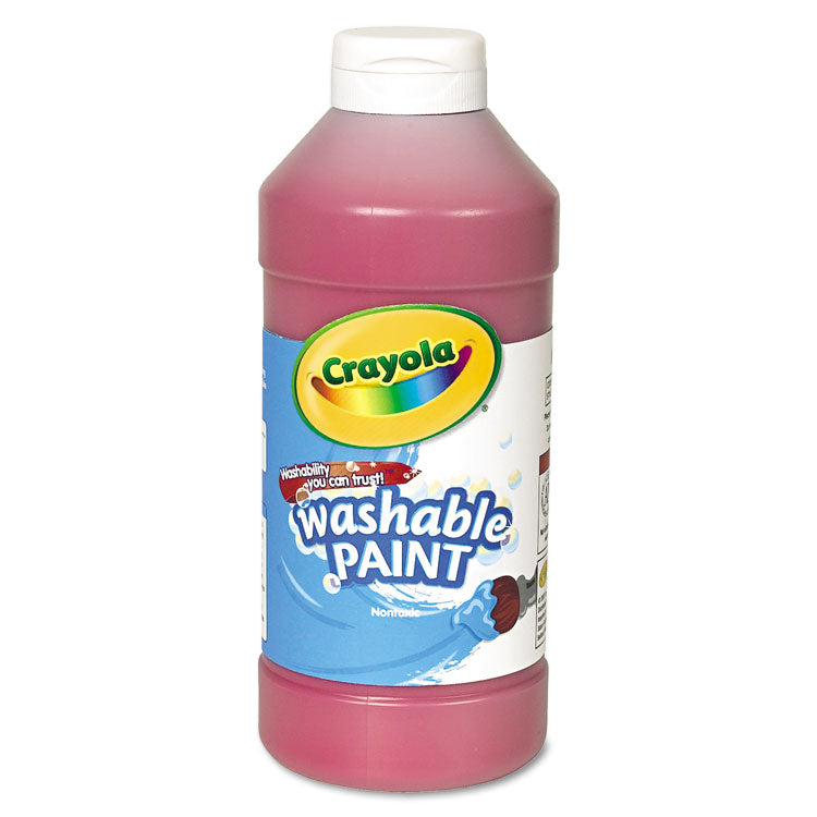 Crayola® Washable Paint, Red, 16 oz Bottle (CYO542016038) Each