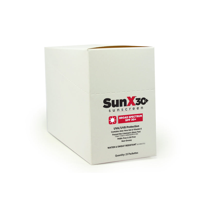 SunX® 30+ Sunscreen with Dispenser Box SPF 30 Lotion 1.25 oz. Individual Packet (1113338_CS) 200/CS