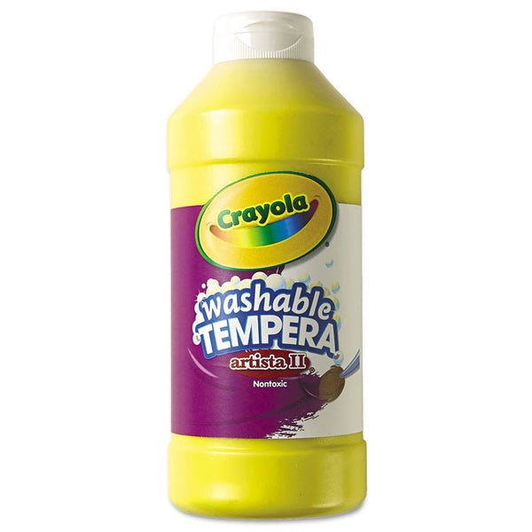 Crayola® Artista II Washable Tempera Paint, Yellow, 16 oz Bottle (CYO543115034)