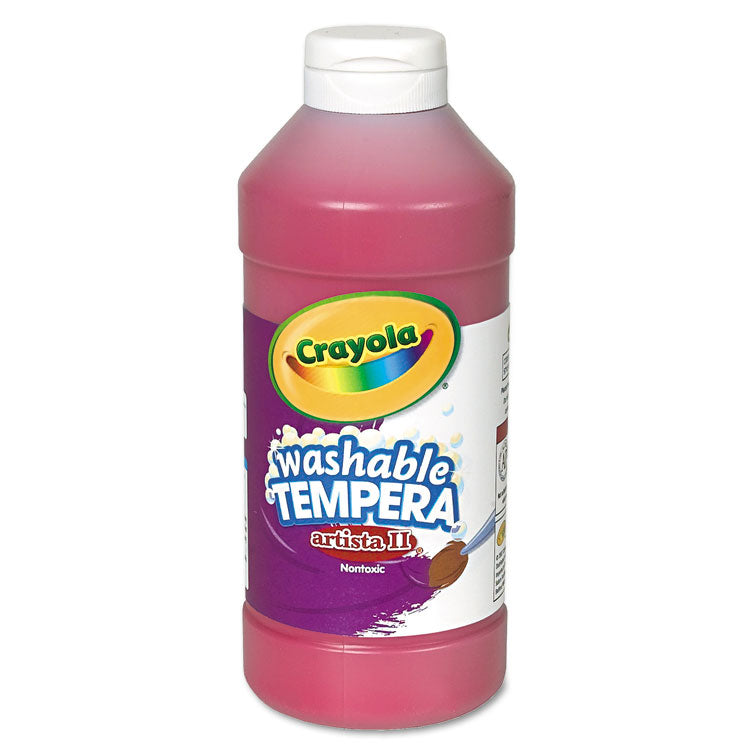 Crayola® Artista II Washable Tempera Paint, Red, 16 oz Bottle (CYO543115038) Each