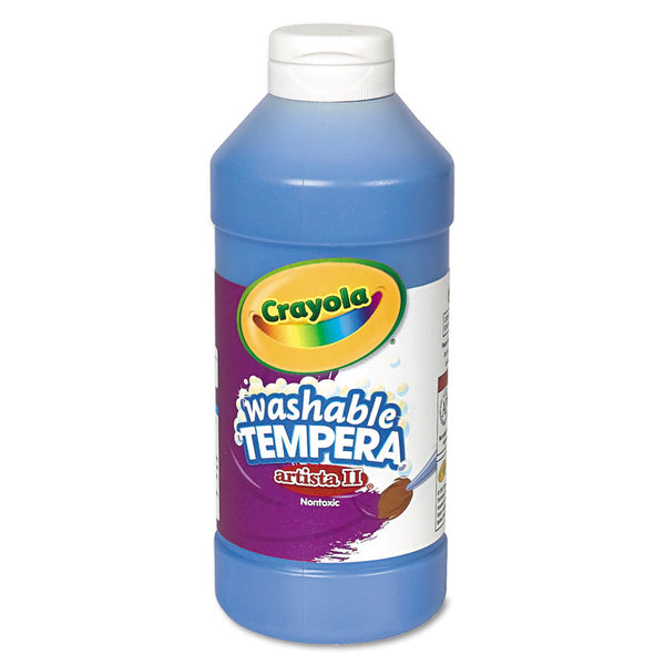 Crayola® Artista II Washable Tempera Paint, Blue, 16 oz Bottle (CYO543115042) Each