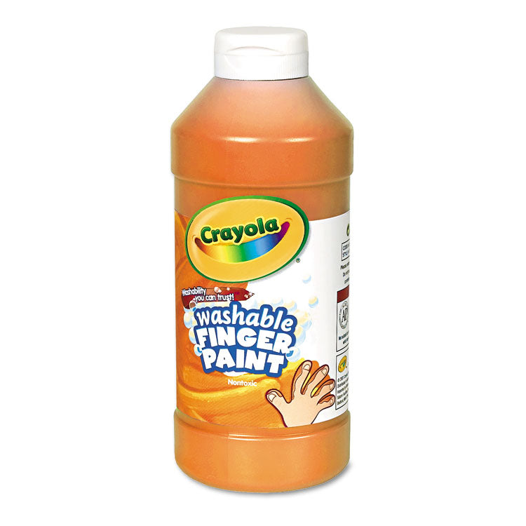 Crayola® Washable Fingerpaint, Orange, 16 oz Bottle (CYO551316036) Each