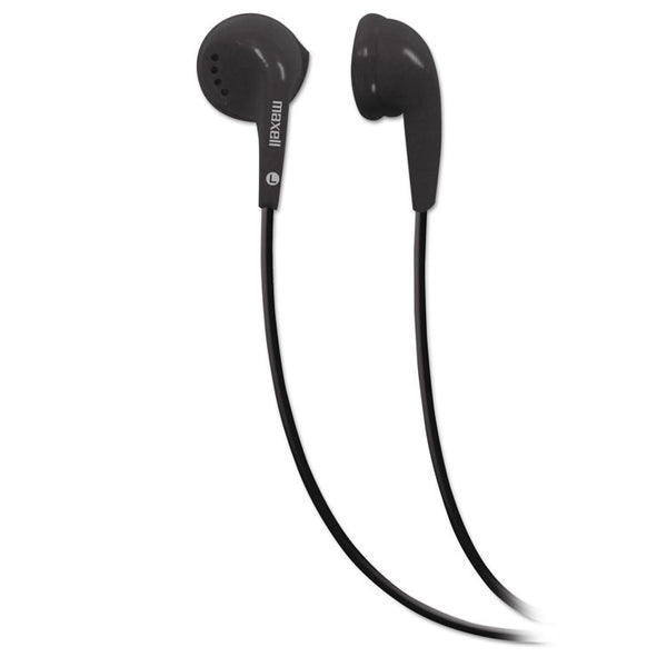 Maxell® EB-95 Stereo Earbuds, 3 ft Cord, Black (MAX190560) Each