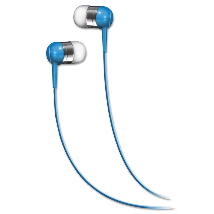 Maxell® SEB In-Ear Buds, 4 ft Cord, Blue (MAX190282) Each