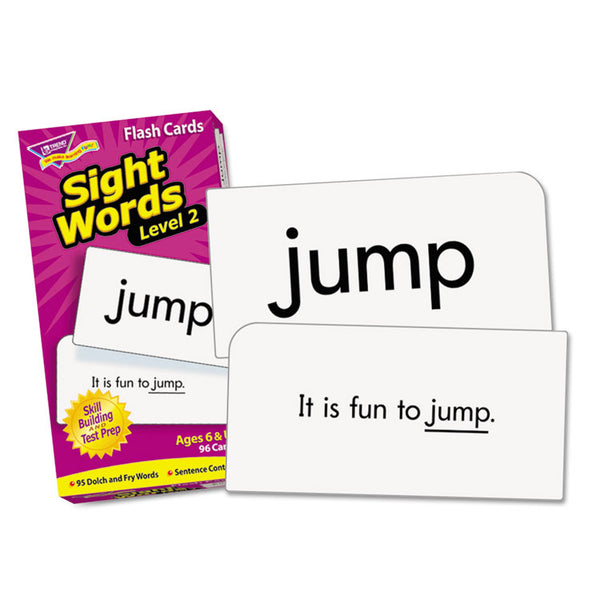 TREND® Skill Drill Flash Cards, Sight Words Set 2, 3 x 6, Black and White, 97/Set (TEPT53018) Pack of 96
