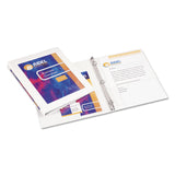 Avery® Framed View Heavy-Duty Binders, 3 Rings, 0.5" Capacity, 11 x 8.5, White (AVE68052) Each