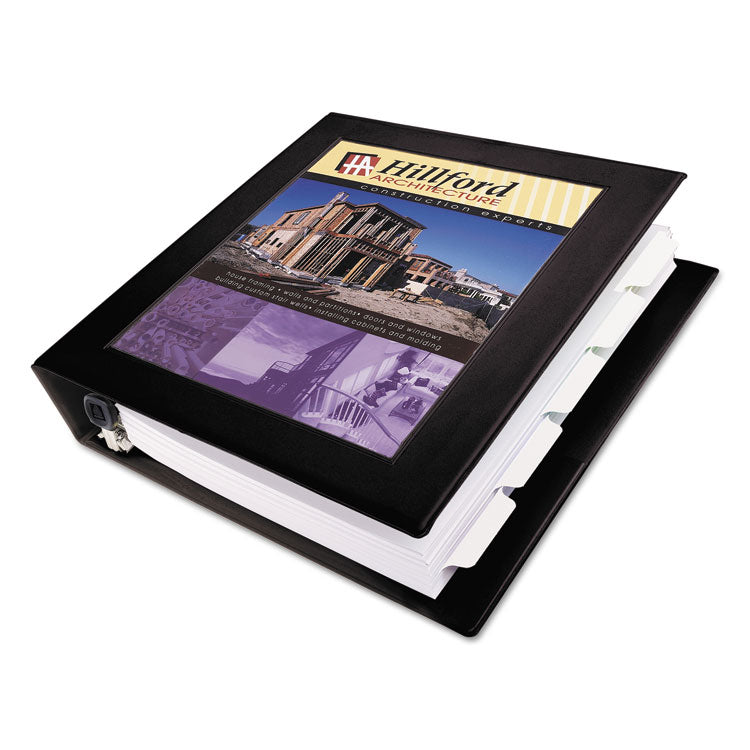 Avery® Framed View Heavy-Duty Binders, 3 Rings, 1.5" Capacity, 11 x 8.5, Black (AVE68058) Each