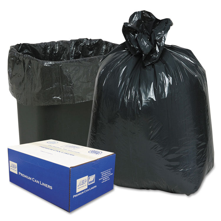 Classic Linear Low-Density Can Liners, 16 gal, 0.6 mil, 24" x 33", Black, 25 Bags/Roll, 20 Rolls/Carton (WBI243115B) Case of 500