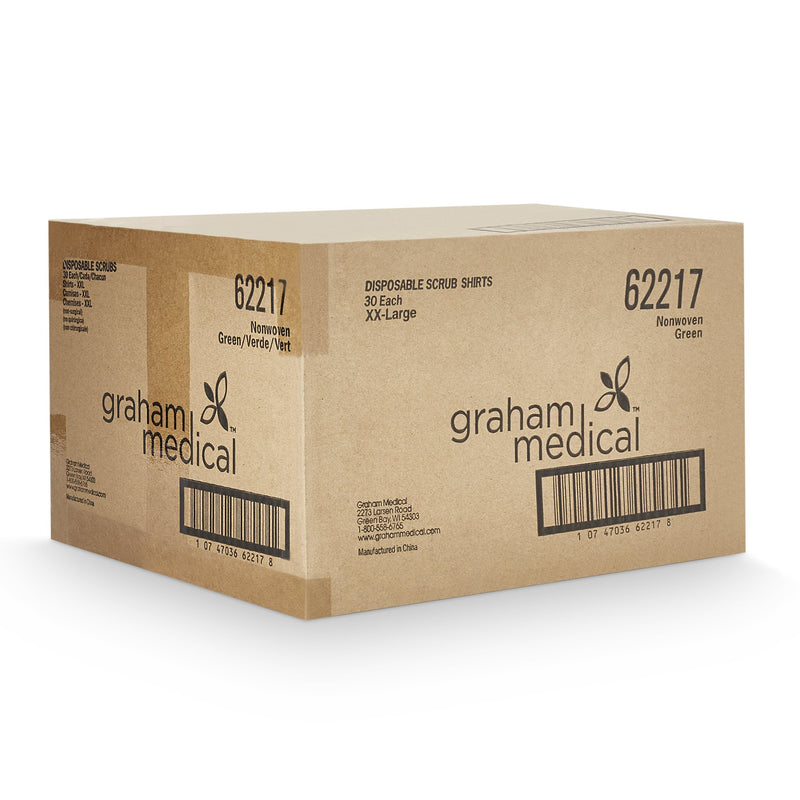 Graham Medical Products Patient Shirt 2X-Large Green Without Pockets Short Sleeve Unisex (956042_CS) 30/CS