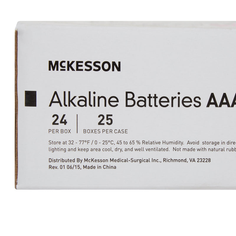 McKesson Alkaline Battery AAA Cell 1.5V Disposable 24 Pack (854614_CS) 600/CS