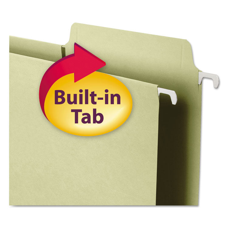 Smead™ FasTab Box Bottom Hanging Folders, Letter Size, 1/3-Cut Tabs, Moss, 20/Box (SMD64201)