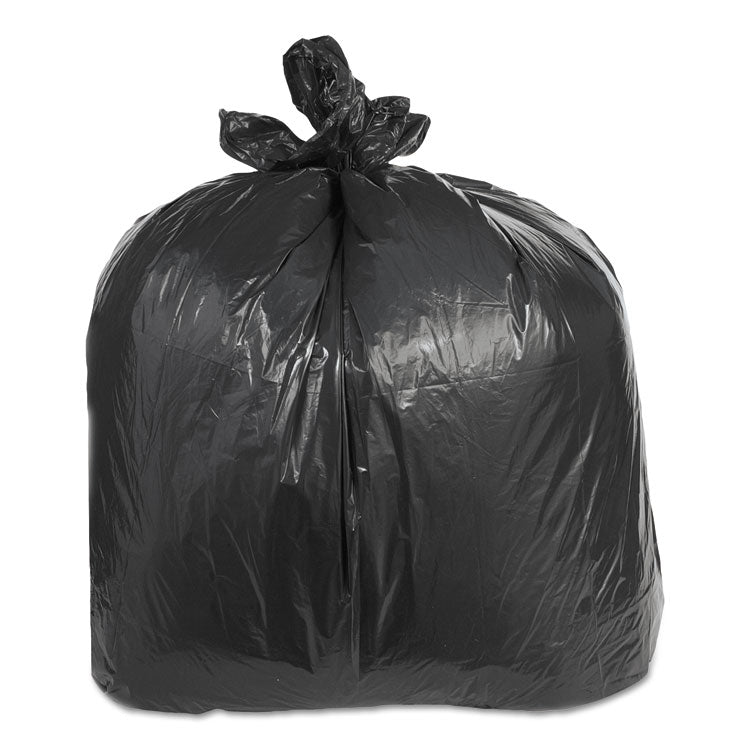 Trinity Plastics Low-Density Can Liners, 60 gal, 2.4 mil, 38" x 58", Black, 100/Carton (TRNML3858XH) Case of 100