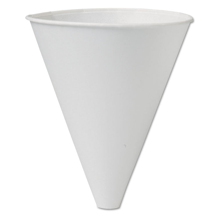 SOLO® Bare Eco-Forward Treated Paper Funnel Cups, 10 oz, White, 250/Bag, 4 Bags/Carton (SCC10BFC)