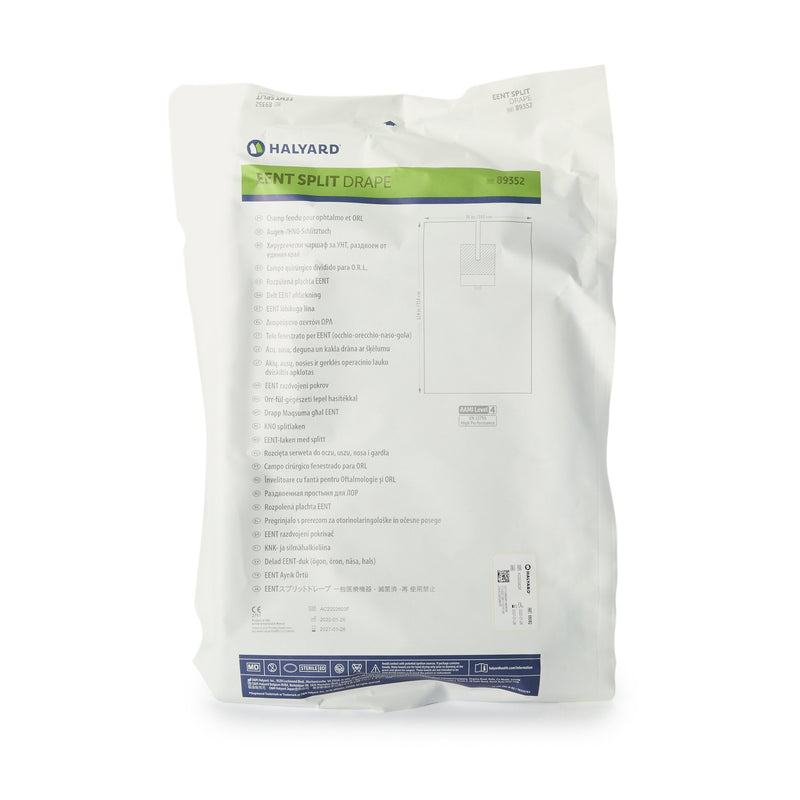 O&M Halyard Inc EENT Drape EENT Split Drape 76 W X 124 L Inch Sterile (471673_CS) 18/CS