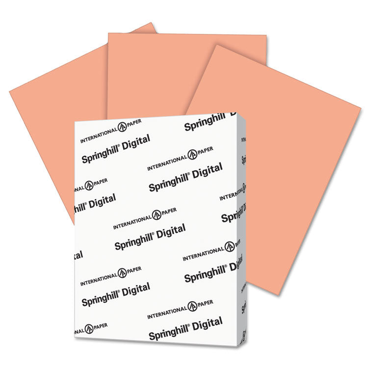 Springhill® Digital Index Color Card Stock, 90 lb Index Weight, 8.5 x 11, Salmon, 250/Pack (SGH085100) Pack of 250