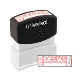 Universal® Message Stamp, RECEIVED, Pre-Inked One-Color, Red (UNV10067) Each