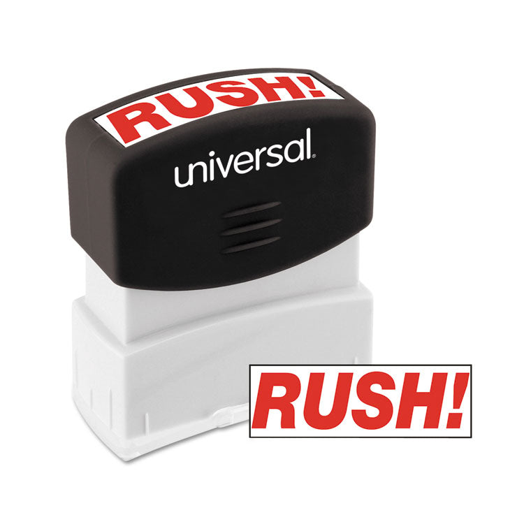 Universal® Message Stamp, RUSH, Pre-Inked One-Color, Red (UNV10069)