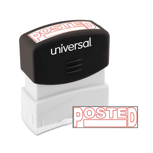 Universal® Message Stamp, POSTED, Pre-Inked One-Color, Red (UNV10065)