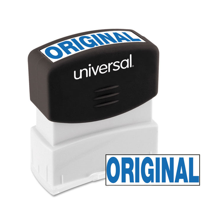 Universal® Message Stamp, ORIGINAL, Pre-Inked One-Color, Blue (UNV10060) Each