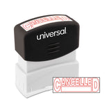 Universal® Message Stamp, CANCELLED, Pre-Inked One-Color, Red (UNV10045) Each