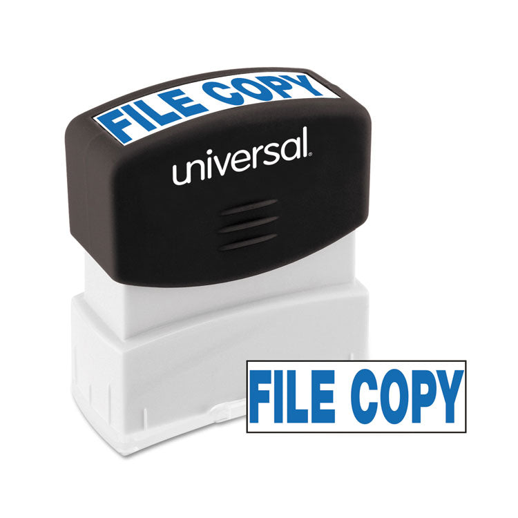 Universal® Message Stamp, FILE COPY, Pre-Inked One-Color, Blue (UNV10104)