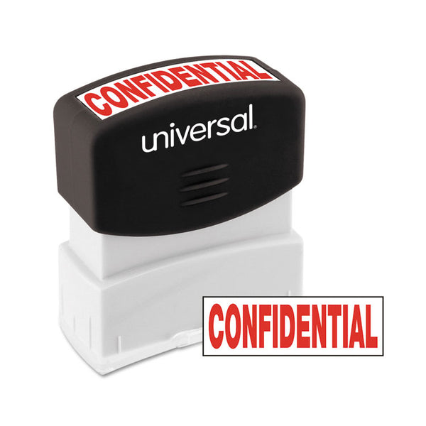 Universal® Message Stamp, CONFIDENTIAL, Pre-Inked One-Color, Red (UNV10046)