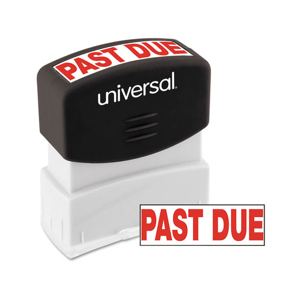 Universal® Message Stamp, PAST DUE, Pre-Inked One-Color, Red (UNV10063)