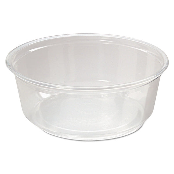 Fabri-Kal® Microwavable Deli Containers, 8 oz, 4.6 Diameter x 1.8 h, Clear, Plastic, 500/Carton (FABPK8SC)