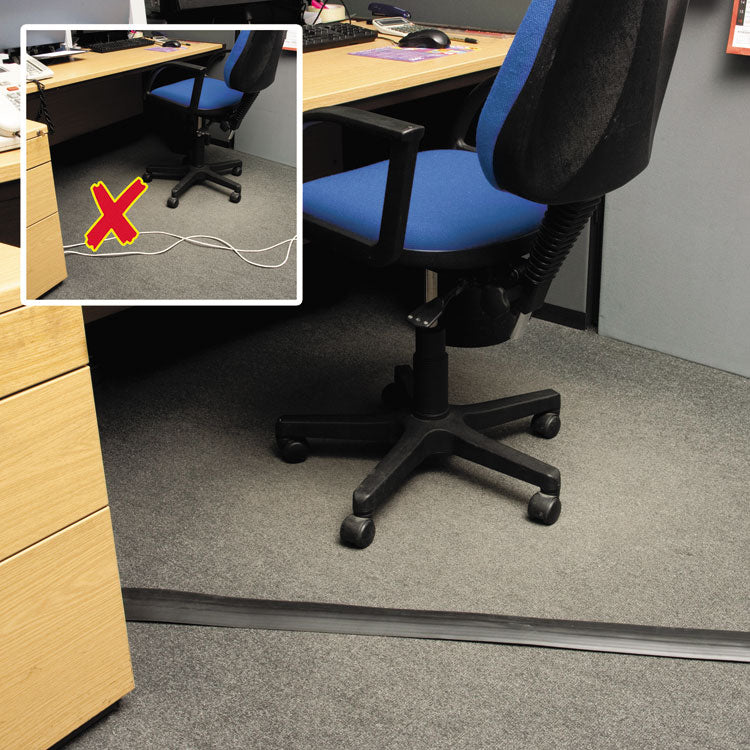 D-Line® Light Duty Floor Cable Cover, 72" x 2.5" x 0.5", Black (DLNCC1) Each