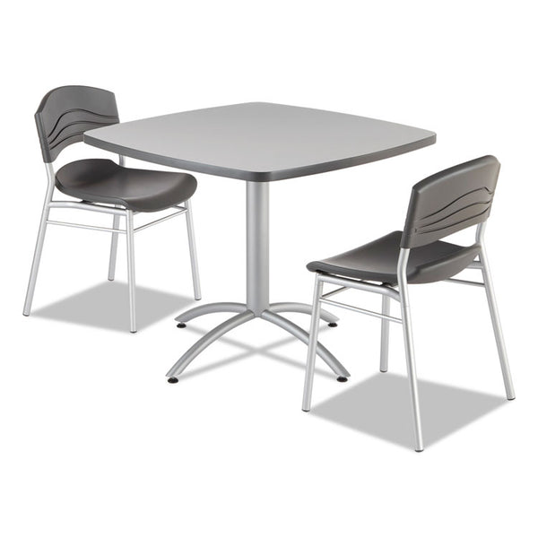 Iceberg CafeWorks Cafe-Height Table, Square, 36" x 36" x 30", Gray/Silver (ICE65617) Each