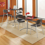 Iceberg CafeWorks Cafe-Height Table, Square, 36" x 36" x 30", Walnut/Silver (ICE65614) Each