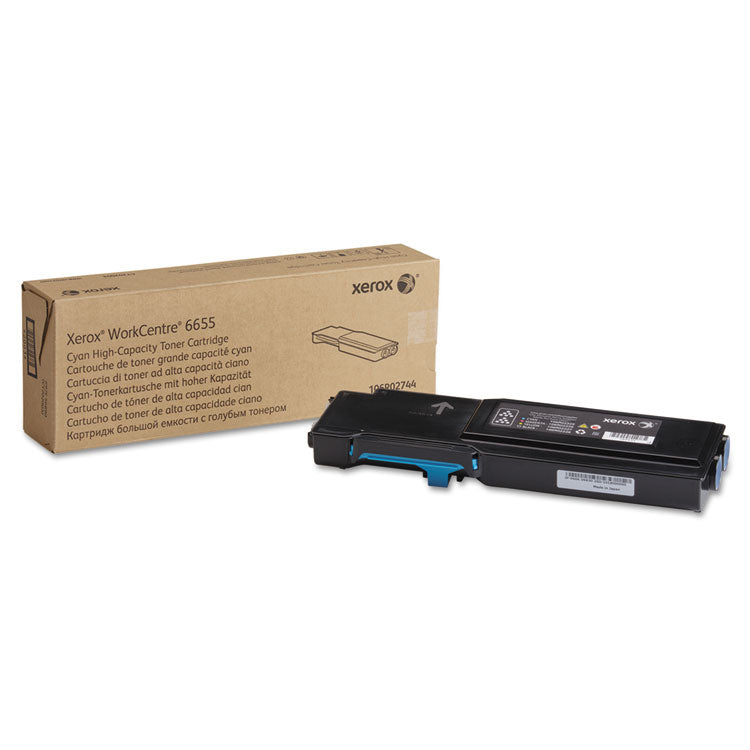 Xerox® 106R02744 Toner, 7,500 Page-Yield, Cyan (XER106R02744)